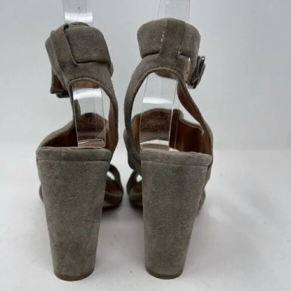Madewell The Octavia Sandal brown suede heels US6 BoxE